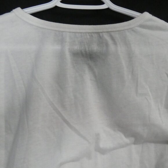 PEANUTS | large | Peanuts Graphic White Crop Top | Rolled Cuffs - Picture 11 of 15